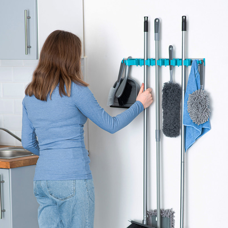 Stonge Mop and Broom holder, Turquoise