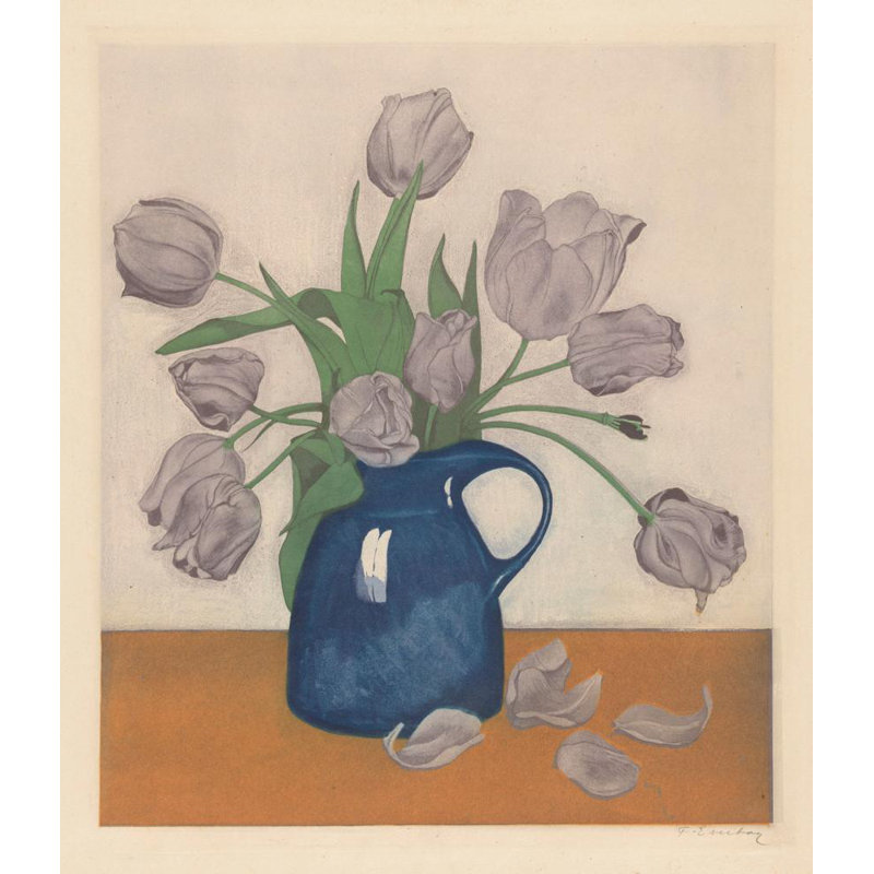«Tulips in a Can» par Frans Ever Bag - Art mural sur toile tendue avec châssis, H 24 po x l 17 po