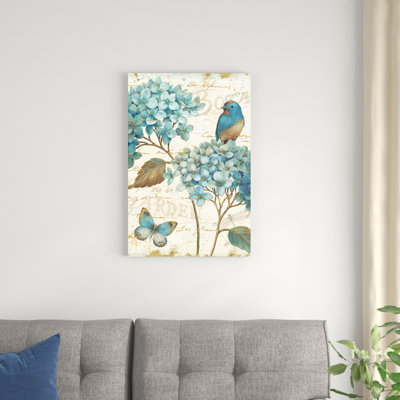 «Blue Garden III» par Daphne Brissonnet, reproduction d'art sur toile tendue