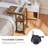 C-Shaped Side End Table With Wheels-642658689-642658691