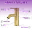 Single hole 1-handle WaterSense Low-arc Commercial/Residential Handle Bathroom Sink Faucet with Drain-97891402
