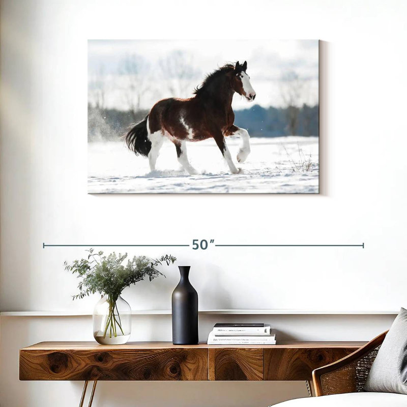 Bramly Clydesdale, cheval en hiver