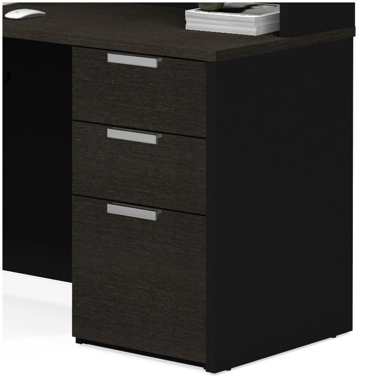 Glidden U-Shaped Executive Desk, Black