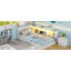 Base de lit en forme de L pour enfants, lit d'angle avec rangement latéral Montessori, station de charge et lumière DEL (sans matelas)-132915820-132915821