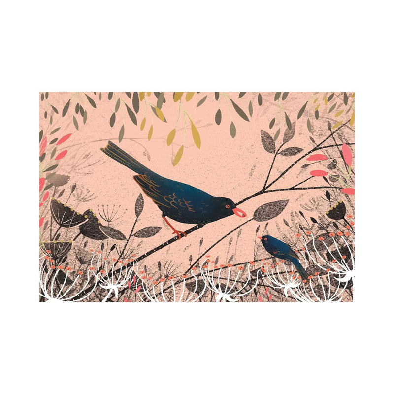 The First Blackbird by Michelle Campbell - Floater Frame Print on Canvas, 66.04 cm H x 45.72 cm W x 1.91 cm D, Wrapped Canvas