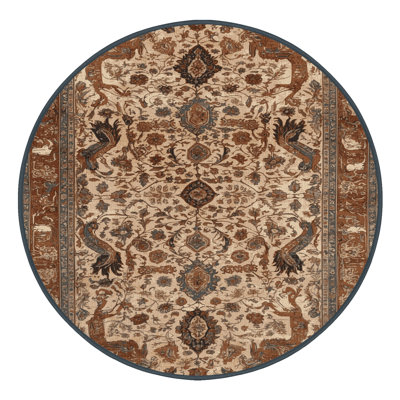 Machine Washable Persian Brown Area Rug