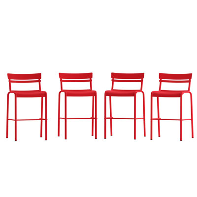 Jazavian Steel Counter Stool with Steel Frame