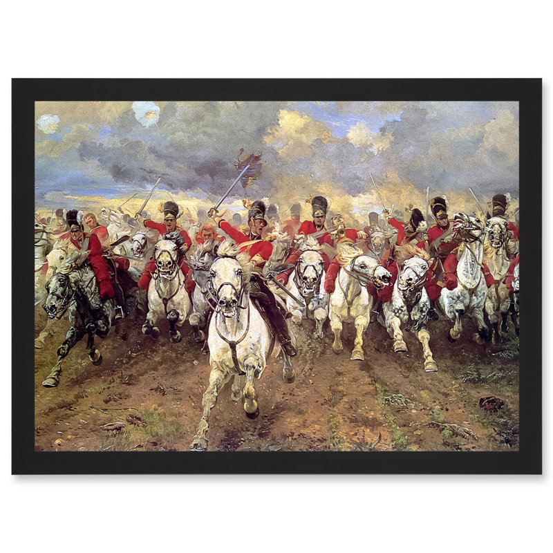 Thompson Scotland Forever Battle Waterloo - Single Picture Frame Print
