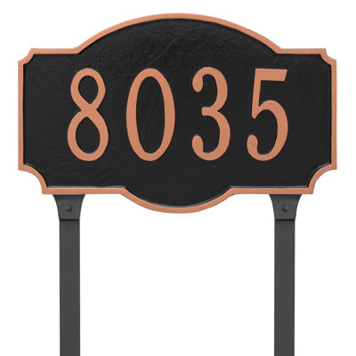 Plaque d'adresse pour pelouse sur 1 ligne