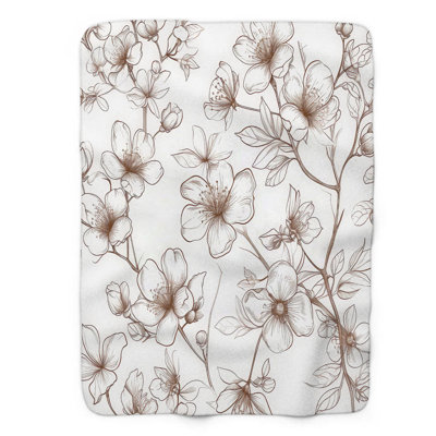 Soft Lily Grace - 1 Piece Premium Sherpa Blanket Throw Blanket