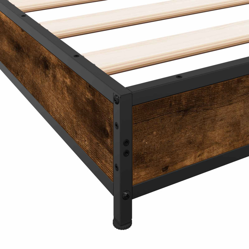 Bed Frame, Smoked Oak