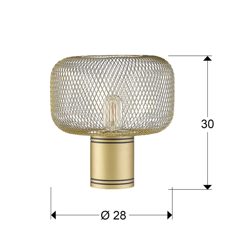 Aemilia Metal Novelty Lamp, Gold