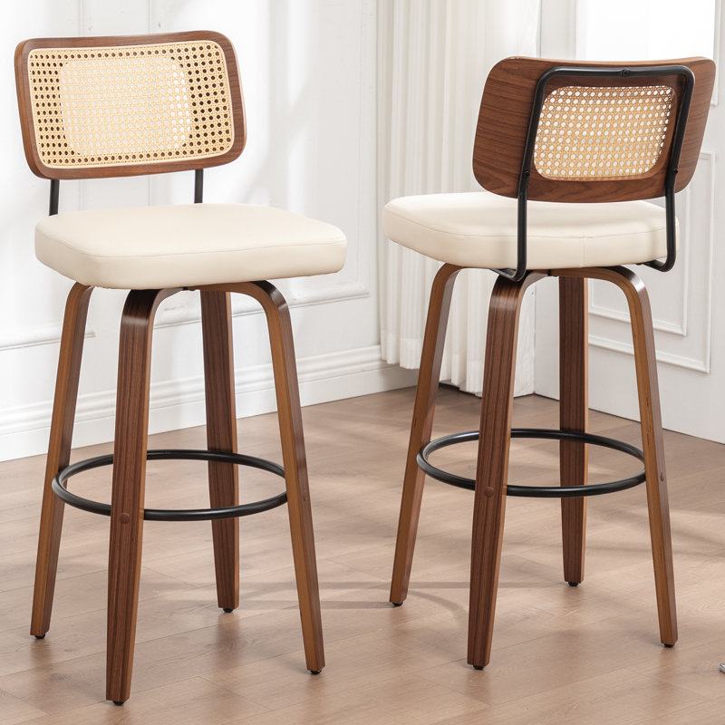 Swivel Bar Stool, Beige, Counter Stool (66.8cm Seat Height)