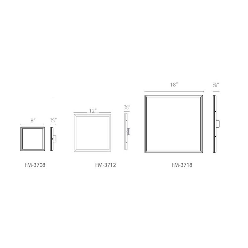 Neo 1 - Light LED Flush Mount, 0.875" H x 18" W x 18" D