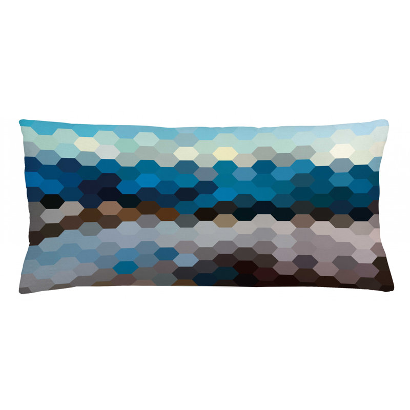 Housse de coussin lombaire géométrique intérieur/extérieur, 16 po x 36 po
