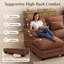 Canapé modulaire en chenille réversible de 116 po en forme de U avec double repose-pieds-132835670