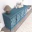 Buffet antique avec sculptures florales et pieds en bois massif-1985889935