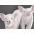Two Little Piglets - Gray Framed Canvas for Home Decor