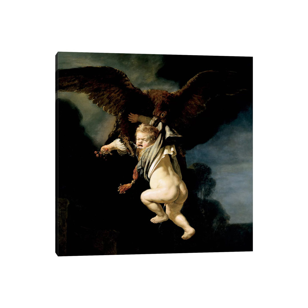 The Abduction Of Ganymede by Rembrandt Van Rijn - Wrapped Canvas Gallery-Wrapped Canvas Giclée