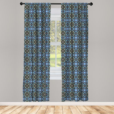 Moroccan Semi-Sheer Rod Pocket Curtain Panels