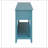 Teal Console Table with Bottom Shelf-2051363214