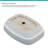 20"L x 15"W Rectangular Bathroom Sink Ceramic Semi-Recessed Above Counter Bathroom Sink