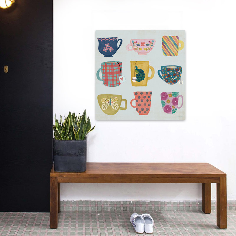 Tea Cups Contemporary Art, 32" H x 32" W