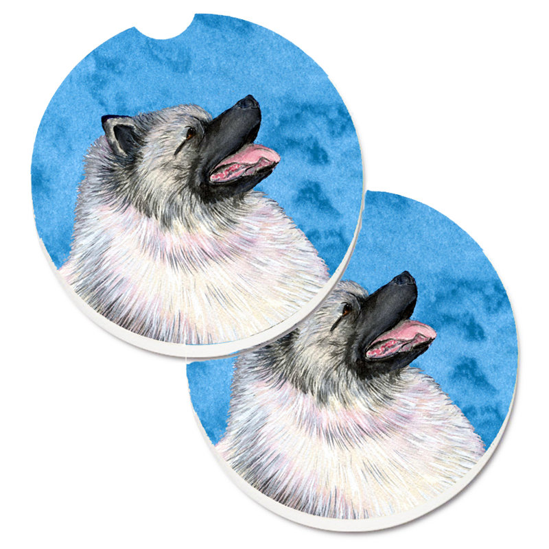 Sous-verre barbu collie voiture, Keeshond