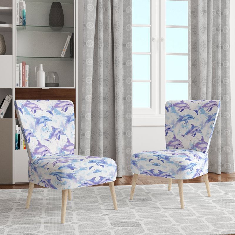 Chaise d'appoint Kids Ocean Animals - Chaise d'appoint mauve Dolphin Drift, Chaise d'appoint sans accoudoirs