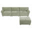 Canapé modulaire modulaire en forme de L, coussin de siège extra large, chargeur USB et de type C, accoudoir pétale, mousse haute densité, repose-pieds à mouvement libre, idéal pour la détente à la maison
