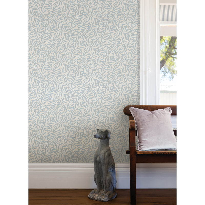 Peel & Stick Leaves Double Roll, Blue