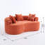 Canapé moderne en croissant de style chenille pour espaces de vie compacts