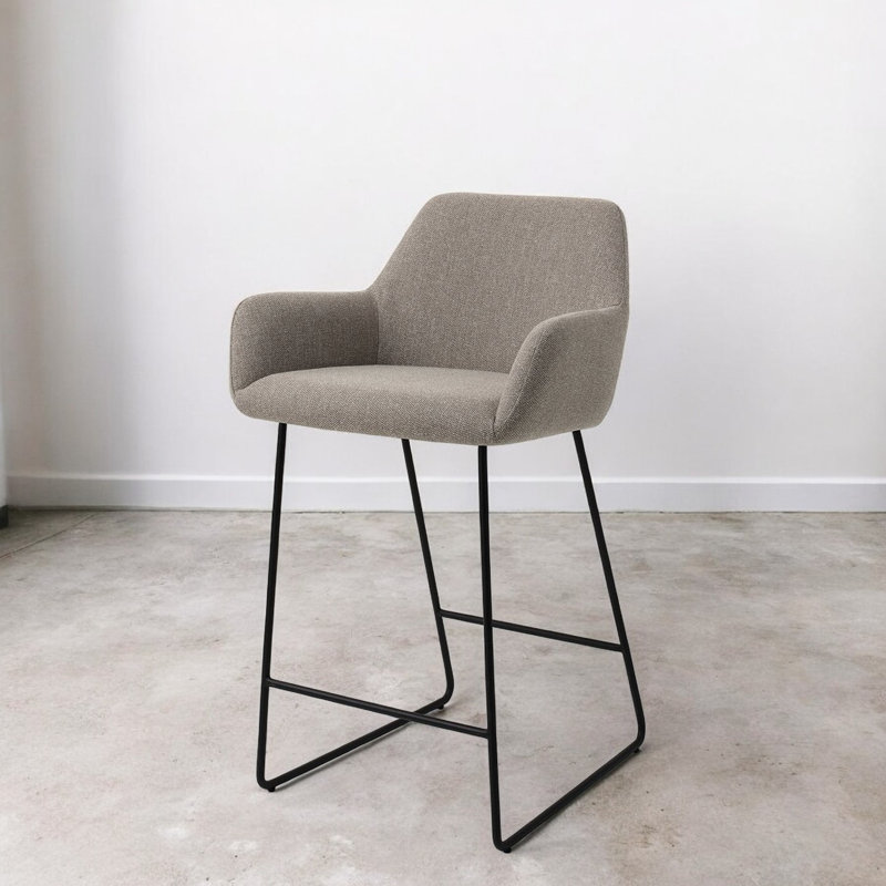 Hooven Upholstered Counter Extra Tall Stool with Metal Frame