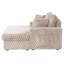 Chaise longue moderne rembourrée avec 2 porte-gobelets, une poche et des coussins-259025187