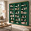 Demetricia Solid Wooden Library Bookcase H:223 W:222 cm-692132633