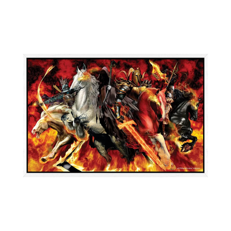 4 Horseman by Ruth Thompson - Gallery-Wrapped Canvas Giclée on Canvas, White Floater Framed, 101.6 cm H x 66.04 cm W