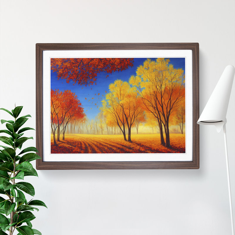 Unbelievable Autumn Forest - Framed Print, 34cm H x 46cm W x 2cm D, Walnut Framed