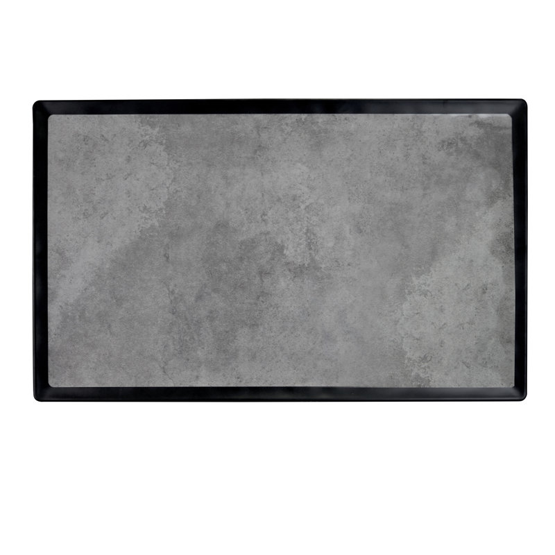 Elite Global Solutions Kobe Melamine Tray, Silver, 0.5" H x 20.75" W x 12.75" D