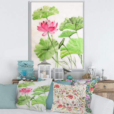 Lotus et libellule - reproduction sur toile