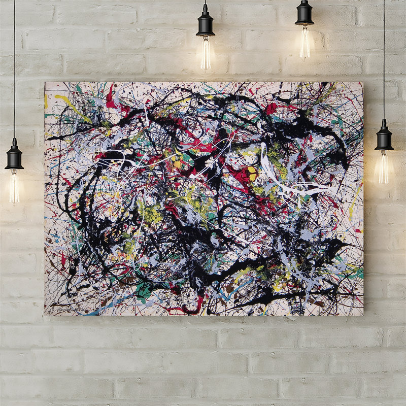 Number 34 by Jackson Pollock - Wrapped Canvas Print, 20.5cm H x 30.5cm W x 3.8cm D