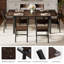  Ensemble de table de salle à manger 7 pièces avec 6 chaises, table de cuisine extensible de 63 po et chaises pour 4 à 6 personnes, table de salle à manger avec structure en métal et panneau de fibres à densité moyenne, parfait pour les petits appartements, facile à nettoyer-34831020-34830998