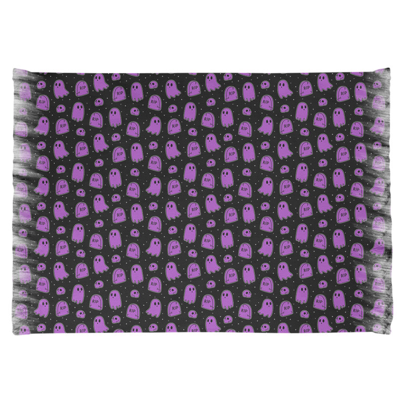 Noir fantôme/Tapis décoratif mauve, non
