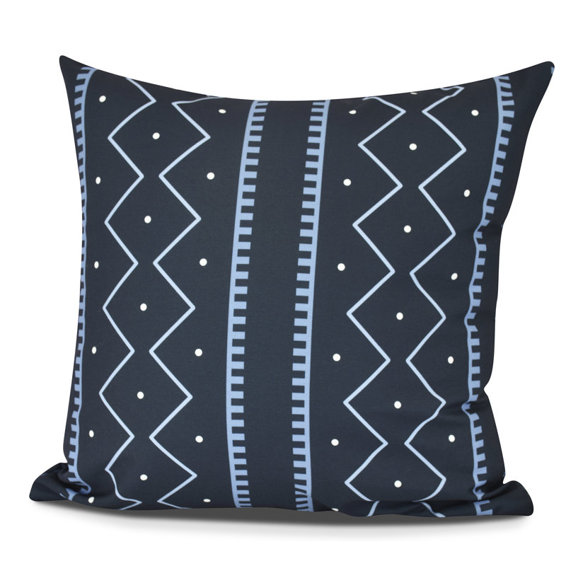 Housse de coussin d'extérieur carrée Goals, Gourds and Gatherings, H 16 po x l 16 po, Bleu marine