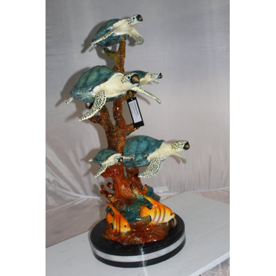 Hayward Five Sea Turtles Swimming Statue