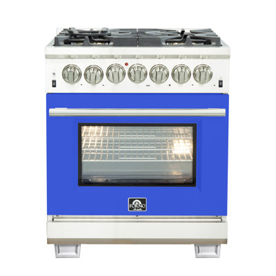Capriasca - Cuisinière à carburant double autoportante de 30 po 4,32 pi³ avec veilleuse Titanium Professional