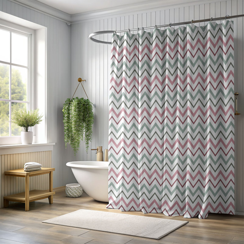 Filet élégant - Rideau de douche Premium, H 74 po x l 71 po