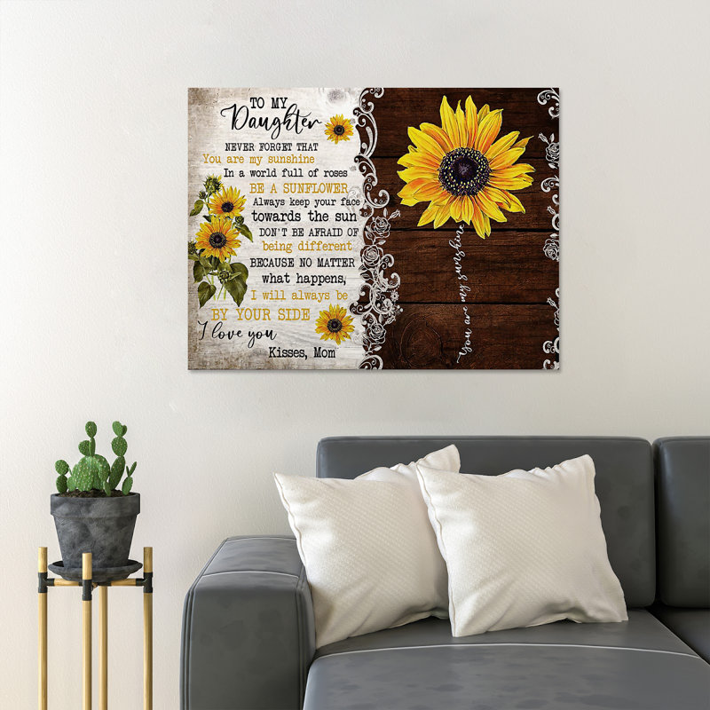 Tournesols - impression sur toile tendue, H 24 po x l 36 po x P 2 po