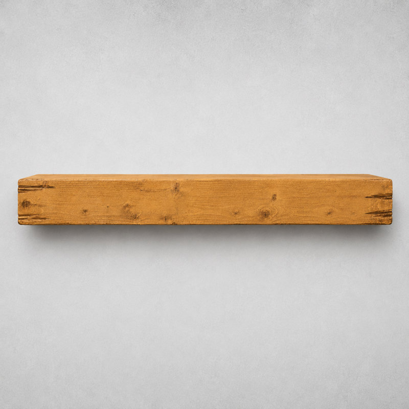 Distressed Fireplace Mantel, Rustic, Aged Oak, 36"