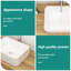 Lavabo de salle de bain vasque rectangulaire en céramique 16 x 12 pouces - Design moderne, résistance aux taches, montage sur comptoir élégant, fixation-125885473
