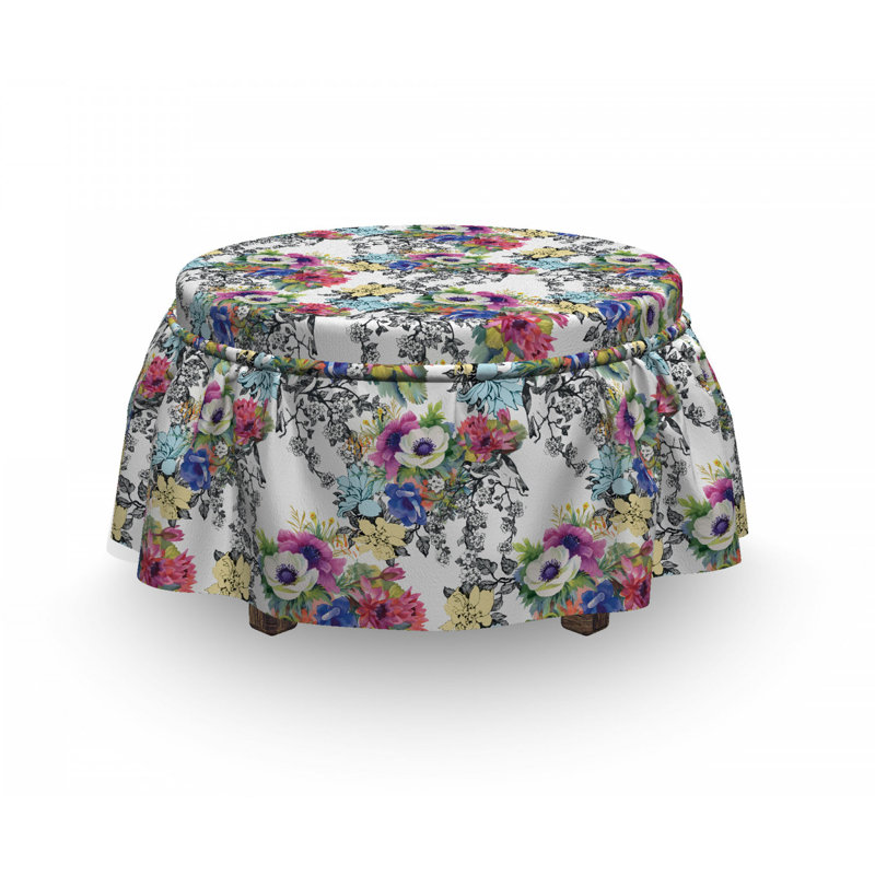 Housse pour repose-pieds botanique motif